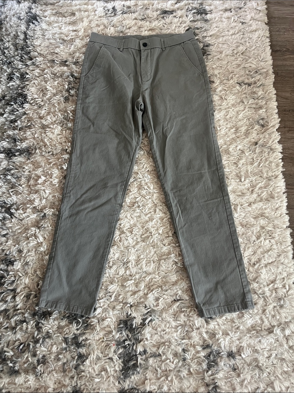 Plain and plaid slim fit pant 32x32